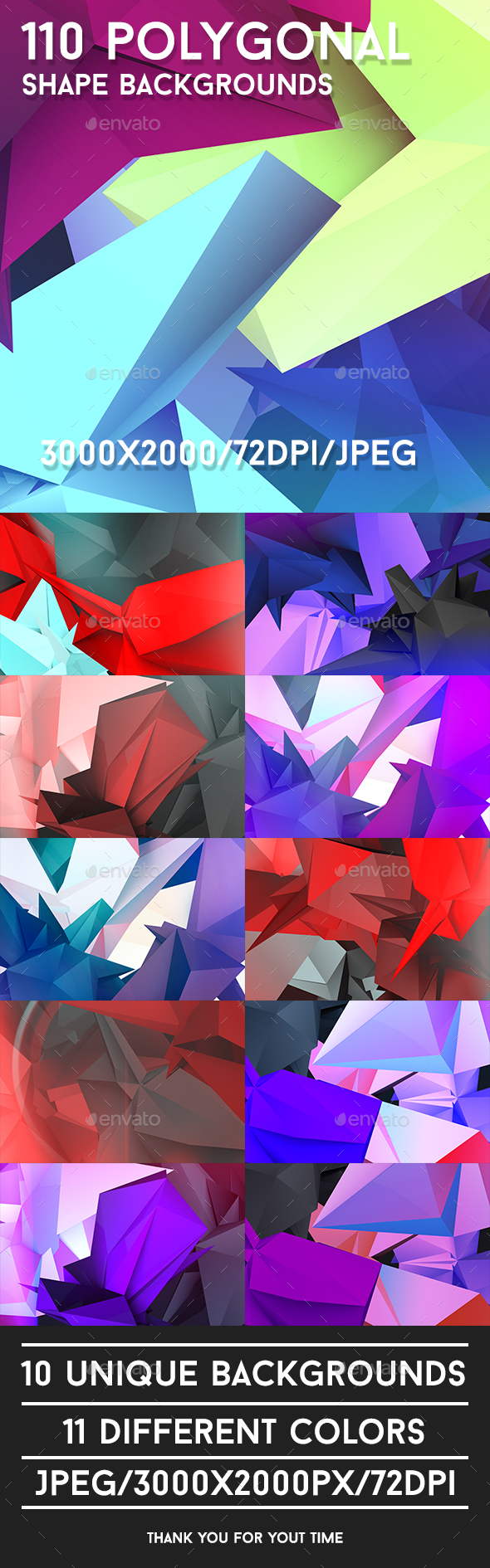 110 Polygonal Shape Backgrounds - Abstract Backgrounds