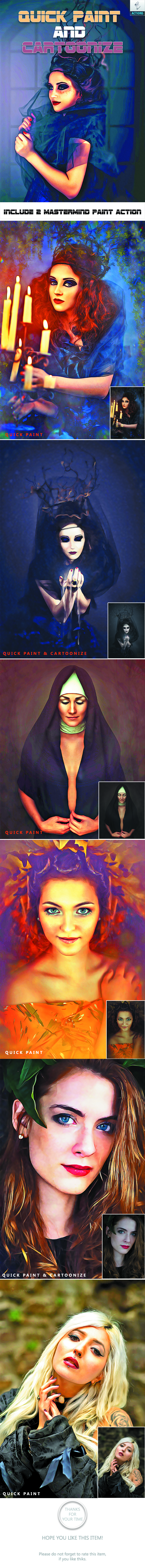 Quick Paint & Cartoonize - Photo Effects Actions