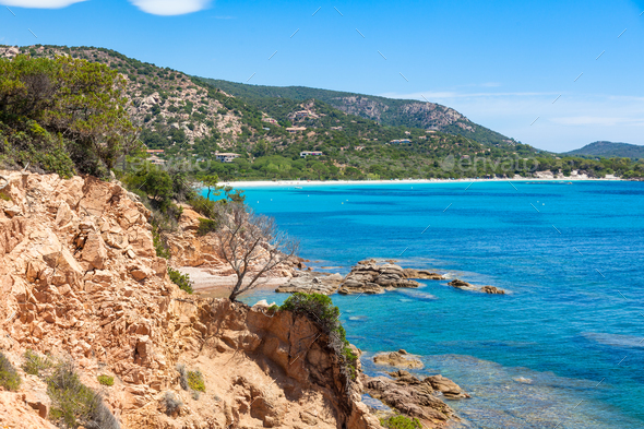 View Of Rondinara Beach In Corsica Island In France