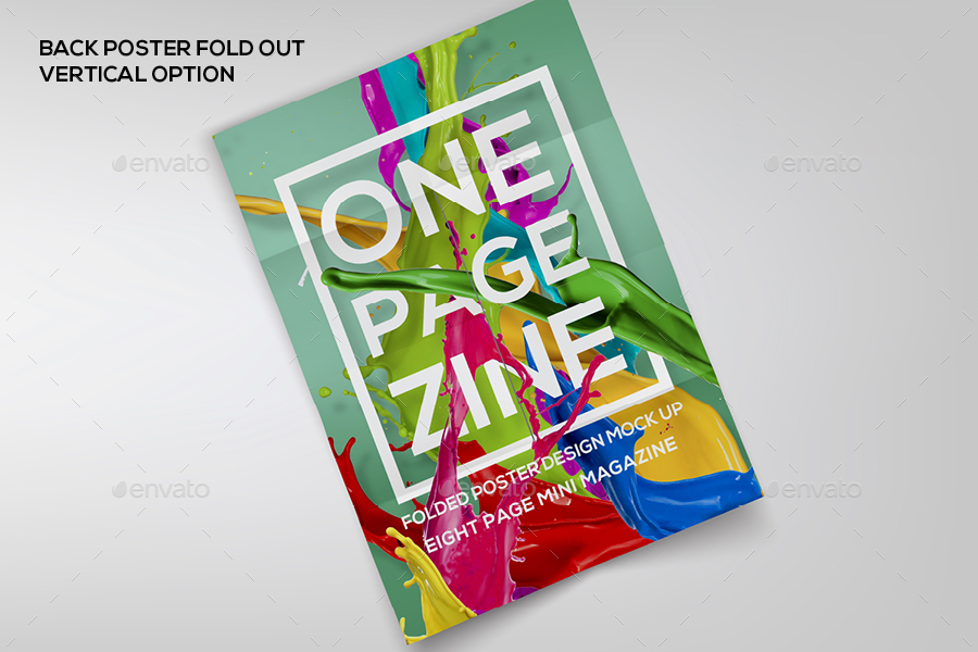 One Page Mini MagaZine | Foldout Poster Booklet, Graphics | GraphicRiver