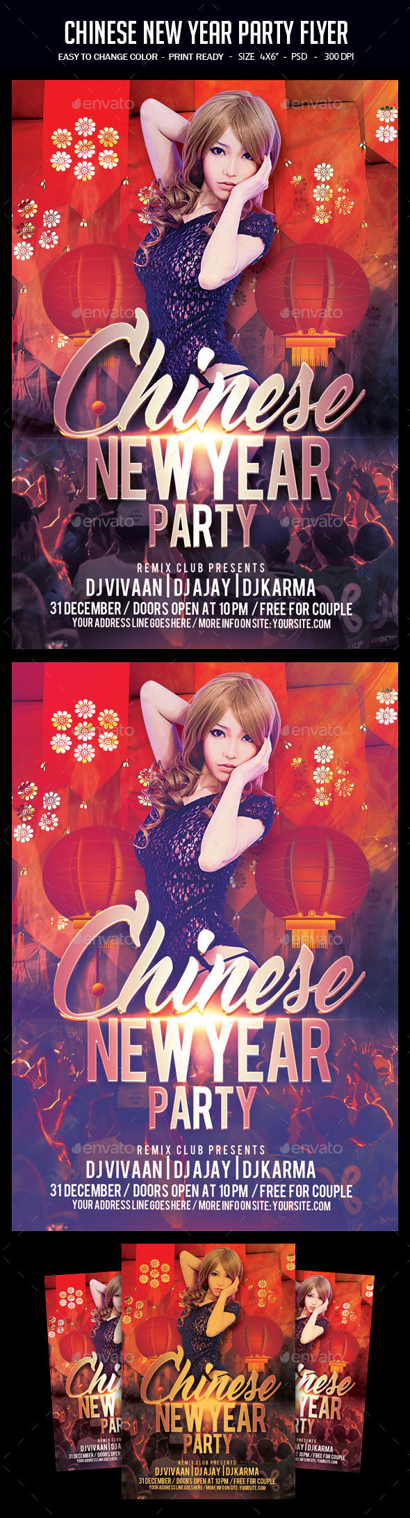 Chinese New Year Party Flyer - Clubs & Parties Events