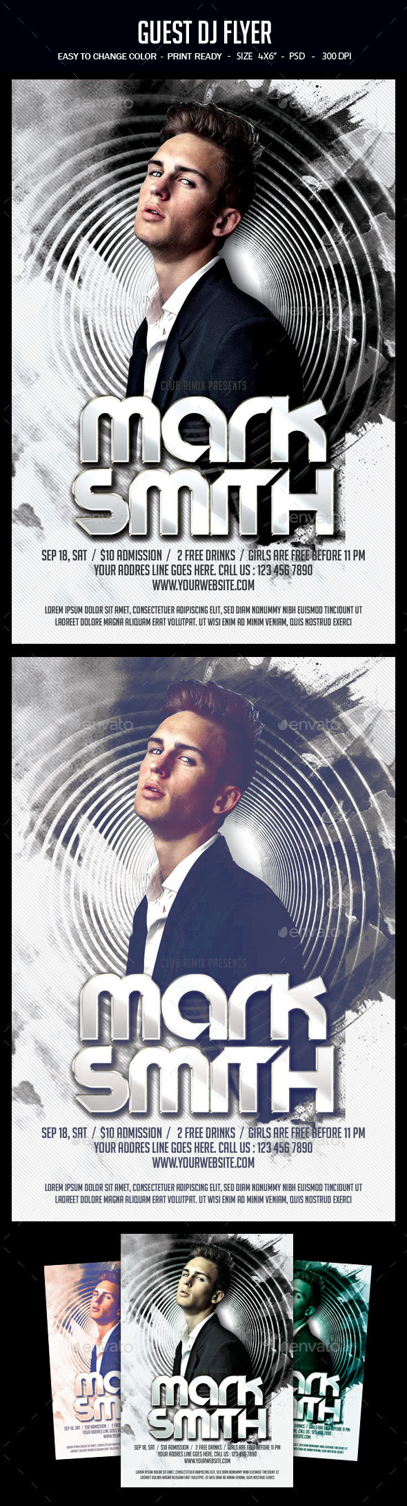 Guest Dj Flyer - Clubs & Parties Events