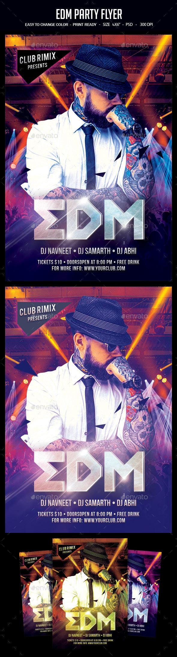 EDM Party Flyer - Clubs & Parties Events