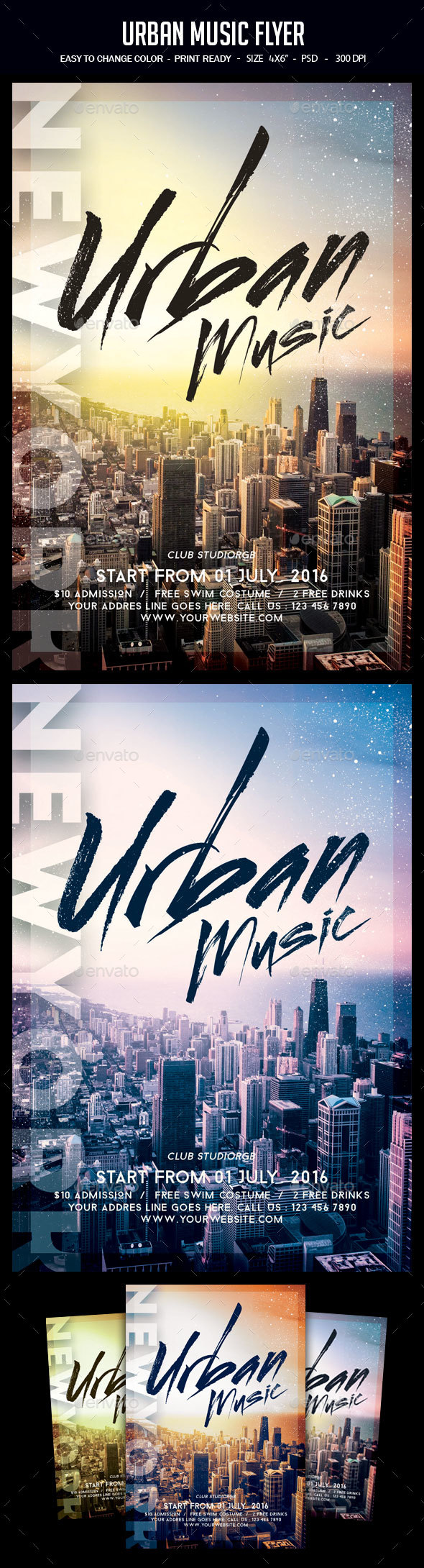 Urban Music Flyer - Clubs & Parties Events
