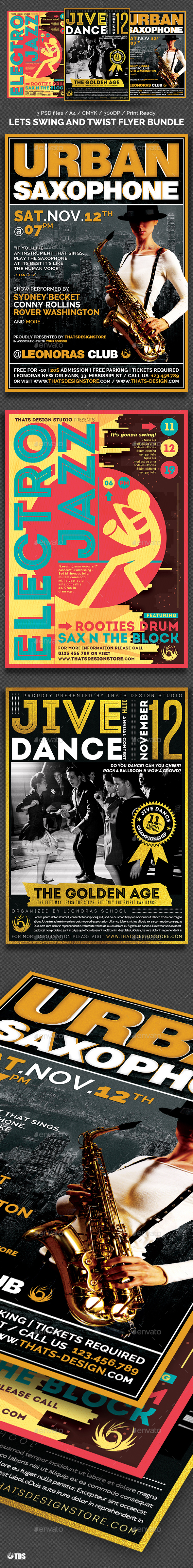 Lets Swing and Twist Flyer Bundle - Concerts Events