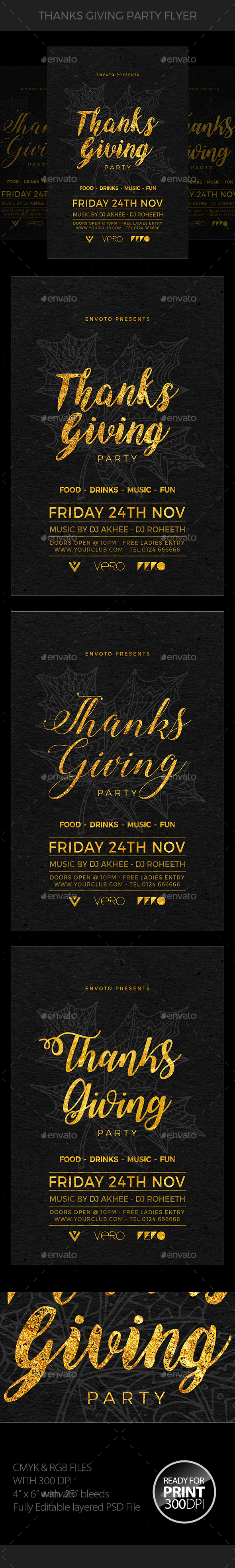 Thanksgiving Flyer - Clubs & Parties Events