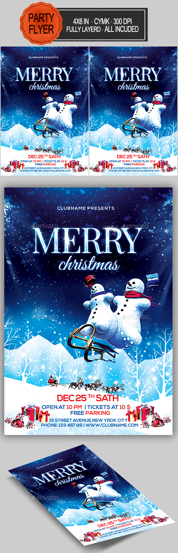 Merry Christmas Flyer - Holidays Events