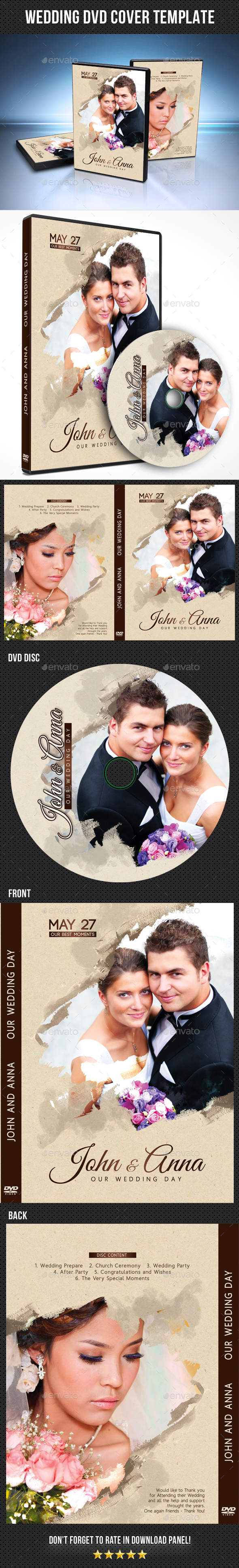 Wedding DVD Cover Template 18 - CD & DVD Artwork Print Templates