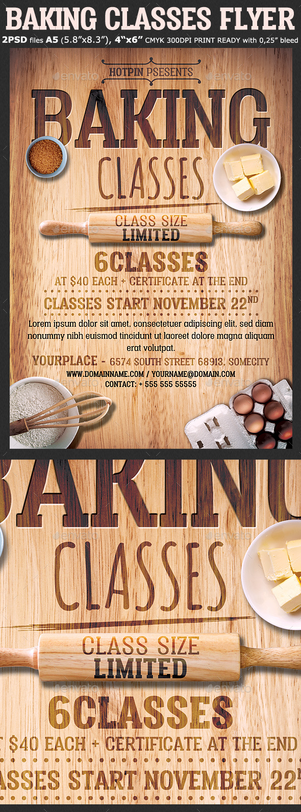 Baking Classes Flyer Template - Events Flyers