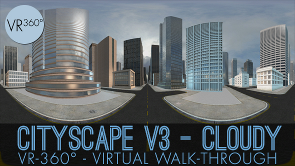 VR-360° Cityscape V3 Cloudy