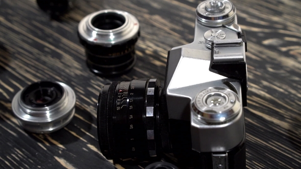 Vintage 35Mm Cameras And Lenses