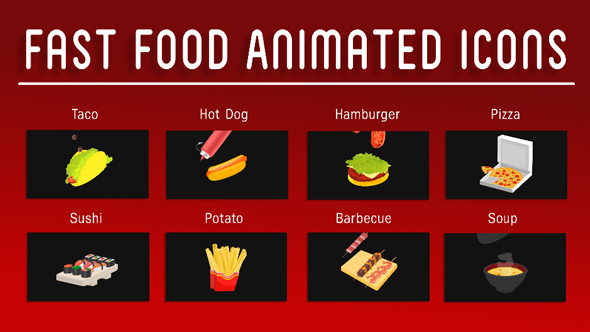 Fast Food Animated Icons
