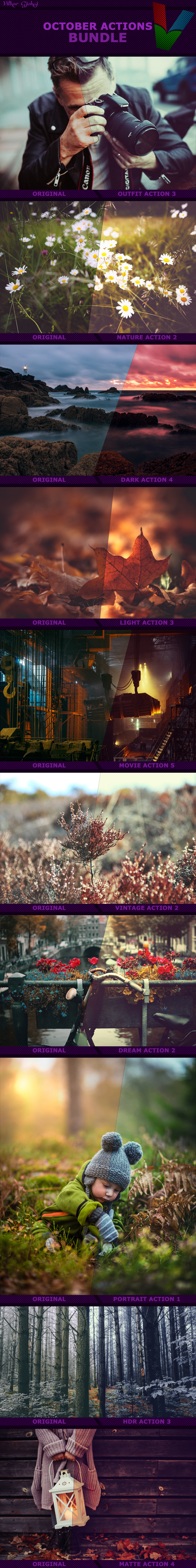 October Photoshop Actions Bundle
