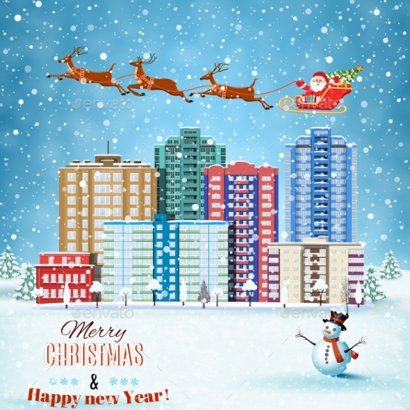 Christmas Winter City Street - Christmas Seasons/Holidays