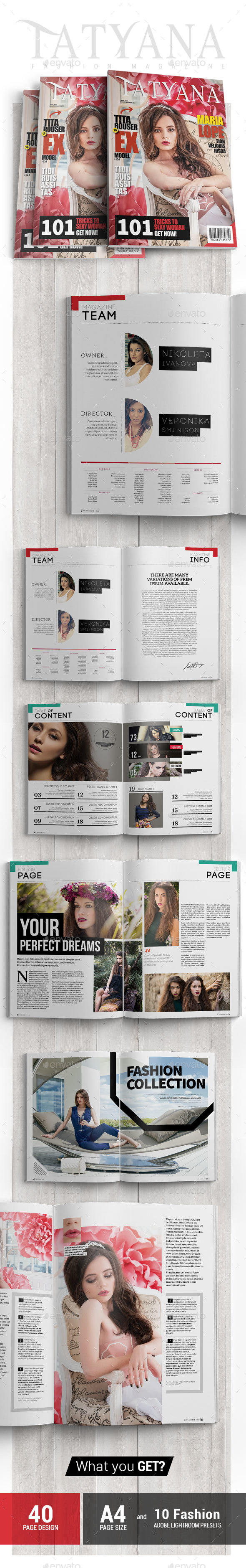 Tatyana - Fashion Magazine Issue 5 - Magazines Print Templates