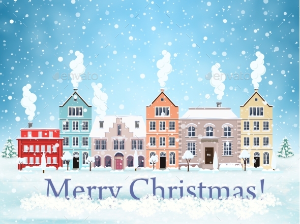 Christmas Winter City Street - Christmas Seasons/Holidays