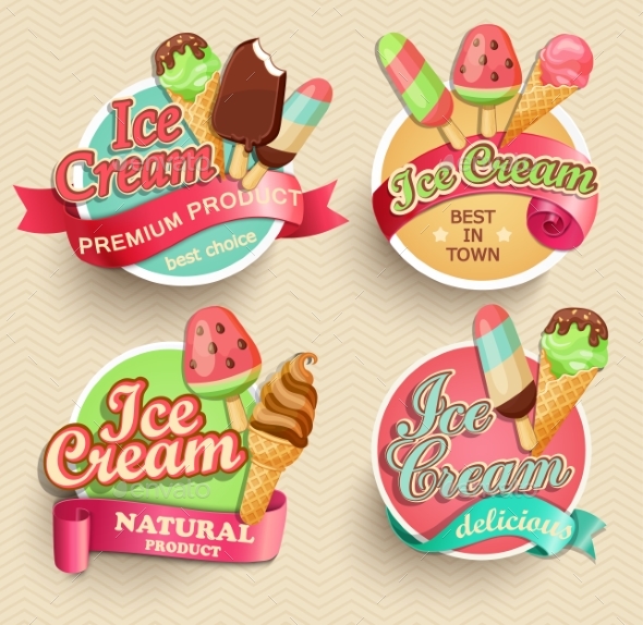 Ice Cream Emblems.