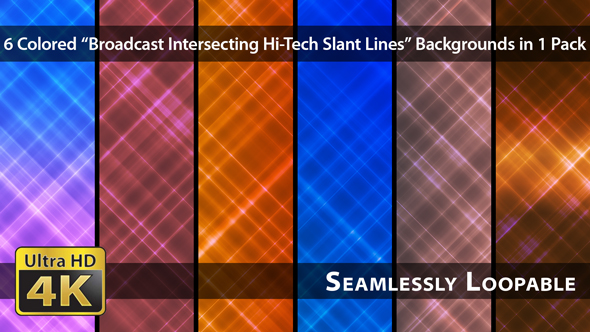 Broadcast Intersecting Hi-Tech Slant Lines - Pack 03