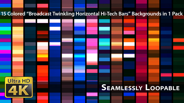 Broadcast Twinkling Horizontal Hi-Tech Bars - Pack 03
