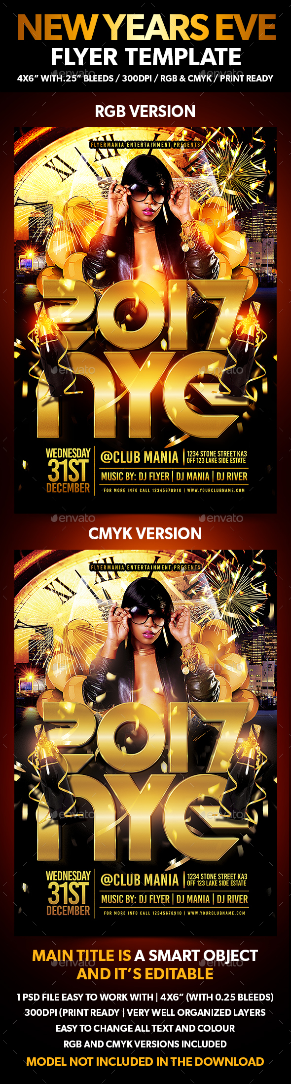 New Years Eve Flyer Template - Flyers Print Templates