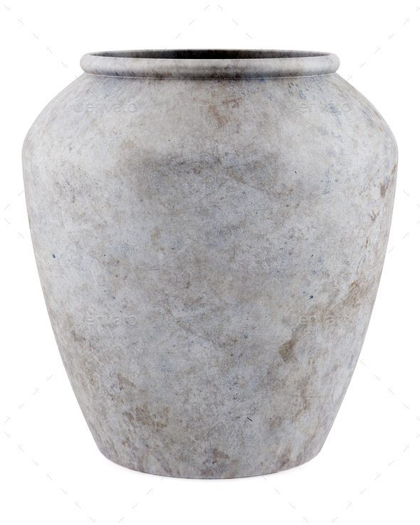 ceramic vase isolated on white background. 3d illustration Stock Photo