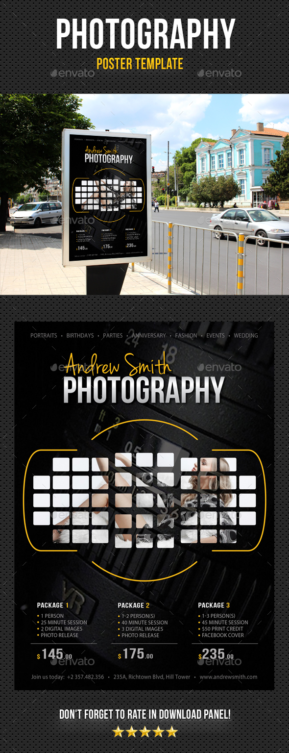 Photography Poster Template V11 - Signage Print Templates
