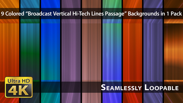 Broadcast Vertical Hi-Tech Lines Passage - Pack 01