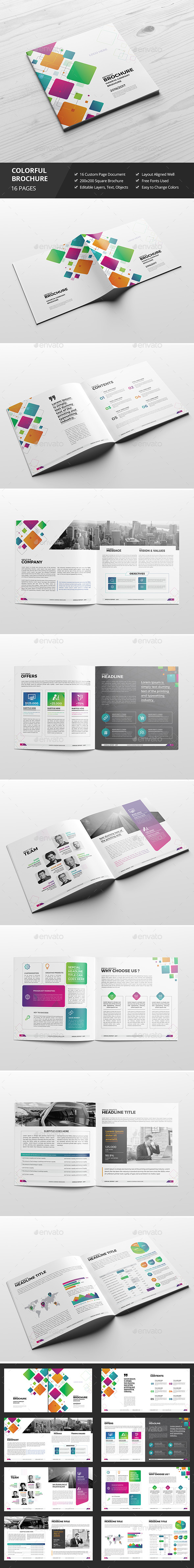 Haweya Colorful Square Brochure 03 - Corporate Brochures