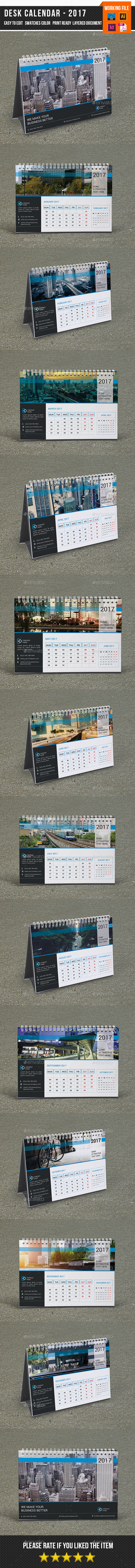 Desk Calendar for 2017 | Updated-V15 - Calendars Stationery
