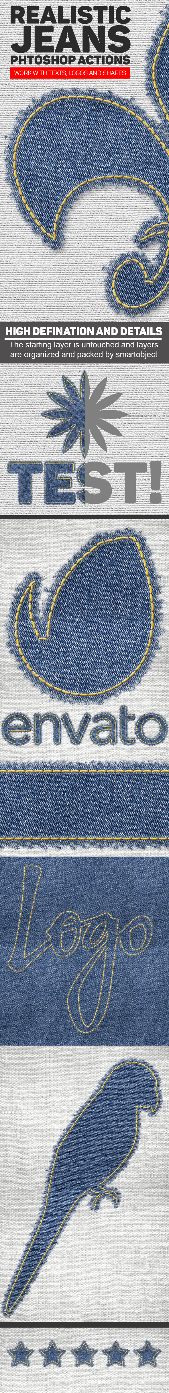 Realistic Jeans Photoshop Action - Utilities Actions