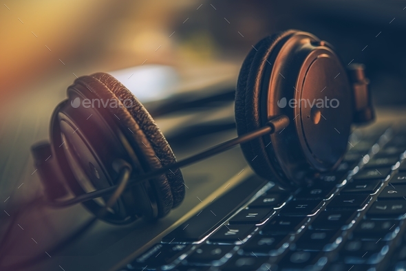 Online Music Listening - Stock Photo - Images