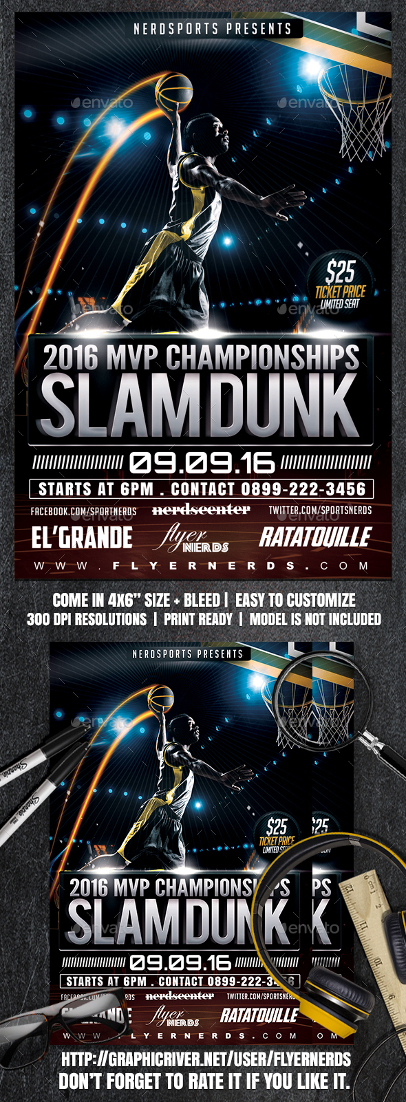2016 MVP Championships Slamdunk Sports Flyer - Sports Events