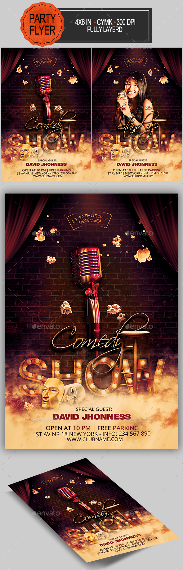 Comedy Show Flyer - Clubs & Parties Events
