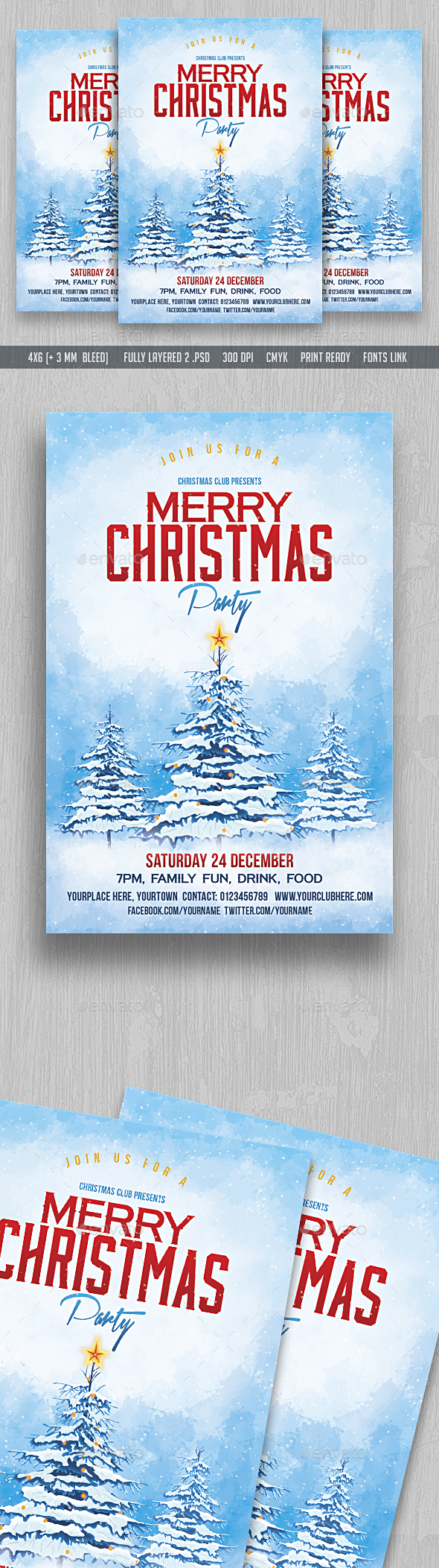 Christmas Party Flyer - Flyers Print Templates