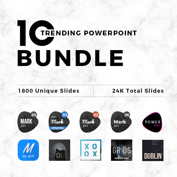 10 Trending - Powerpoint Bundle - PowerPoint Templates Presentation Templates