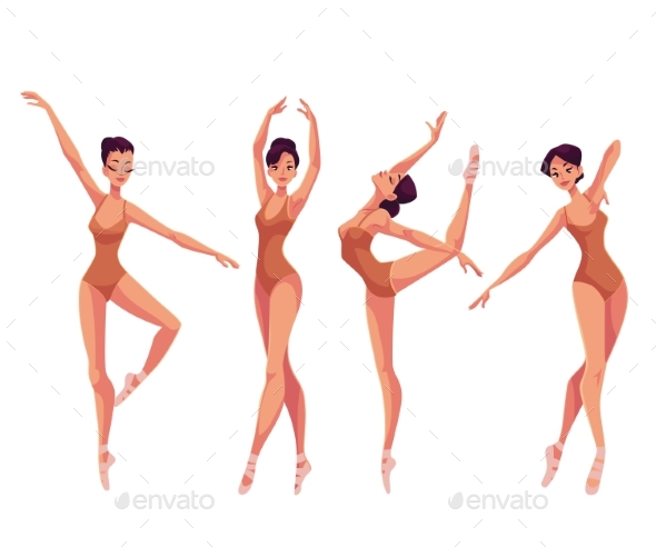 Set Of Dancers In Tights - Backgrounds Decorative