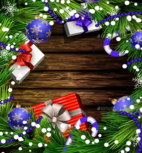Christmas Design On Wood - Christmas Seasons/Holidays