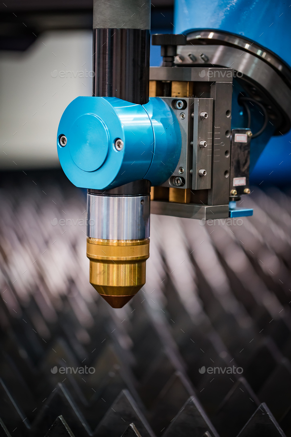 CNC Laser plasma cutting of metal, modern industrial technology. - Stock Photo - Images