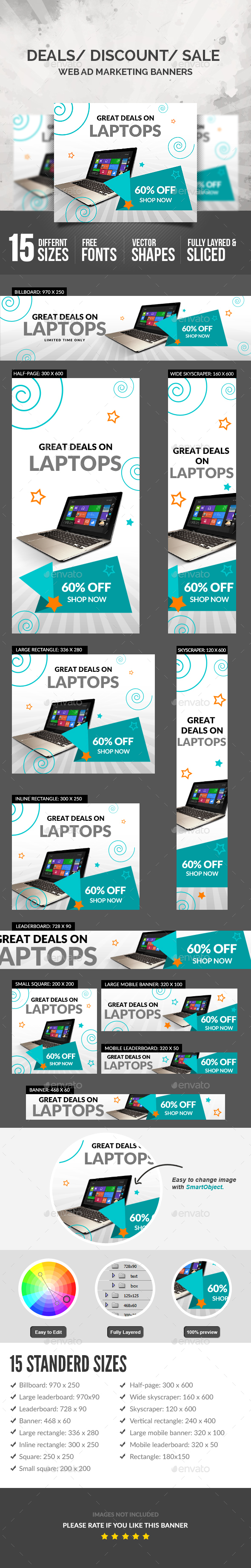 Discount Sale Banners - Banners & Ads Web Elements