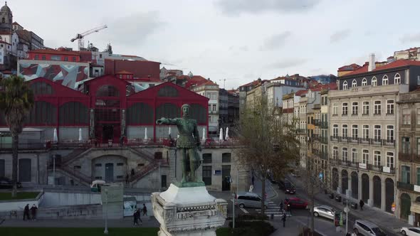 Infante D. Henrique square in the city of Porto, Portugal alt