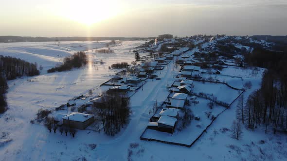 5 Russian Village On A Winter Morning