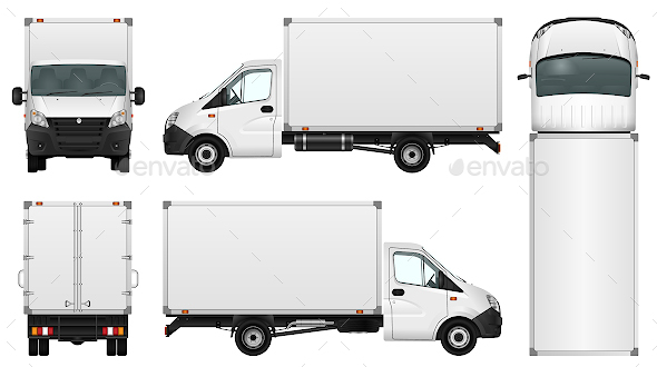 Delivery Van Template - Man-made Objects Objects
