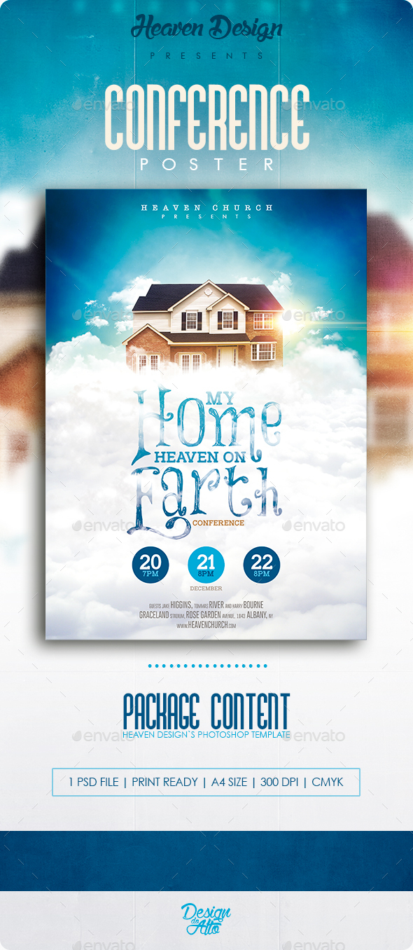 My Home, Heaven on Earth | Poster - Church Flyers