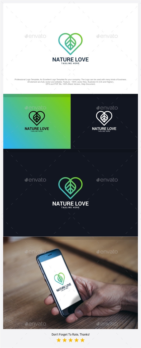 Nature Love Logo - Nature Logo Templates