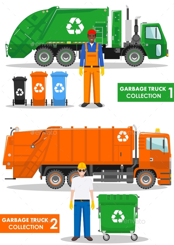 Garbage Truck Collection - People Characters