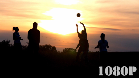 Playing Ball into Sunset 2