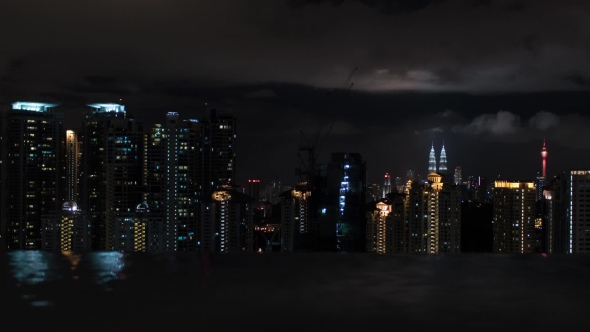 Night Kuala Lumpur, View From Rooftop Pool alt