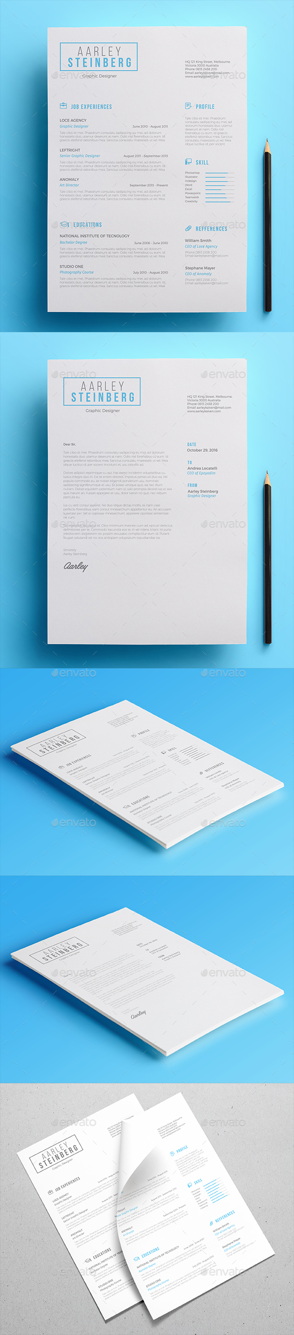 Minimal Resume 02 - Resumes Stationery