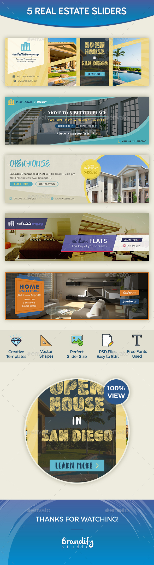 Real Estate Slider - Sliders & Features Web Elements