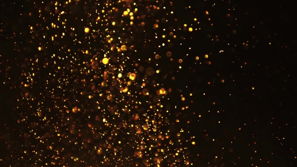 Gold Particles Flying Background, Motion Graphics | VideoHive